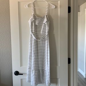 Banana Republic White Striped Dress
